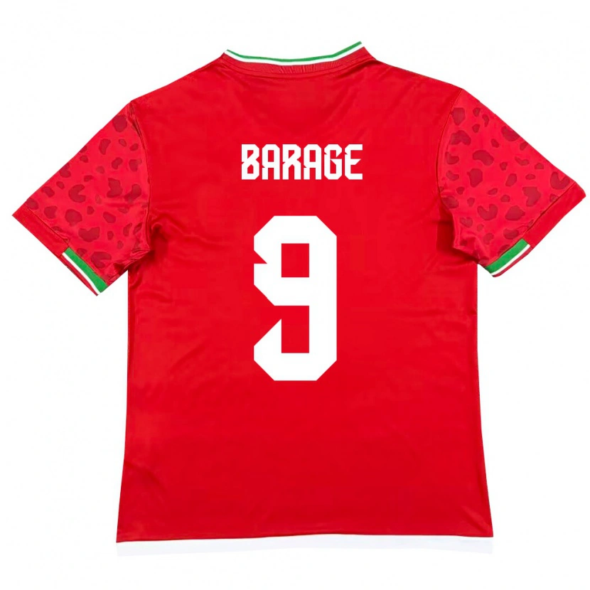 Danxen Pánské Írán Yaghoub Barage #9 Červená Bílá Daleko Hráčské Dresy 26-28 Dres