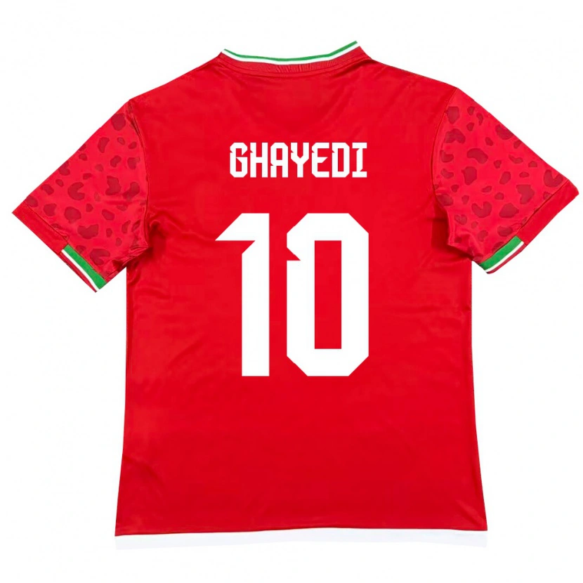 Danxen Pánské Írán Mehdi Ghayedi #10 Červená Bílá Daleko Hráčské Dresy 26-28 Dres