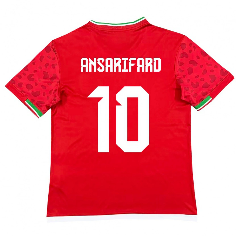 Danxen Pánské Írán Karim Ansarifard #10 Červená Bílá Daleko Hráčské Dresy 26-28 Dres