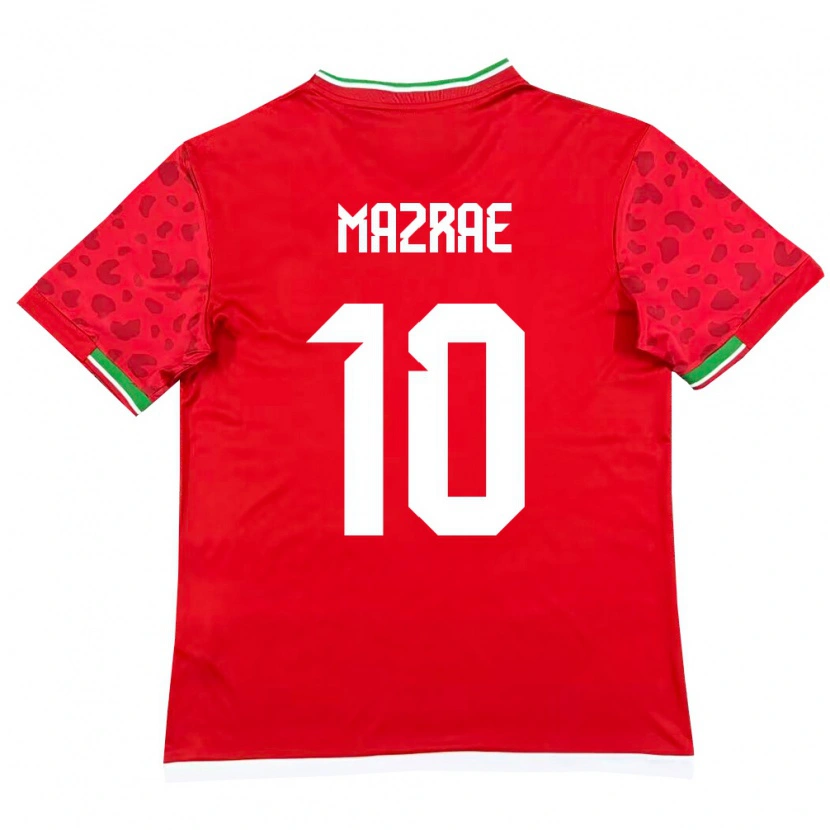 Danxen Pánské Írán Yousef Mazrae #10 Červená Bílá Daleko Hráčské Dresy 26-28 Dres