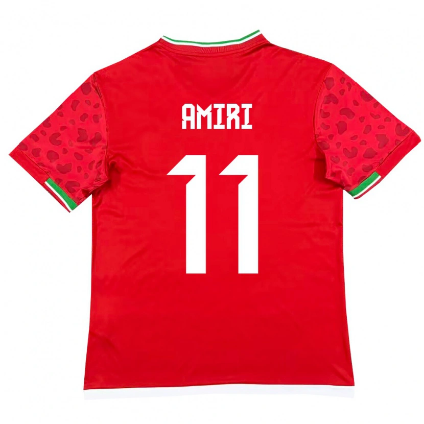 Danxen Pánské Írán Vahid Amiri #11 Červená Bílá Daleko Hráčské Dresy 26-28 Dres