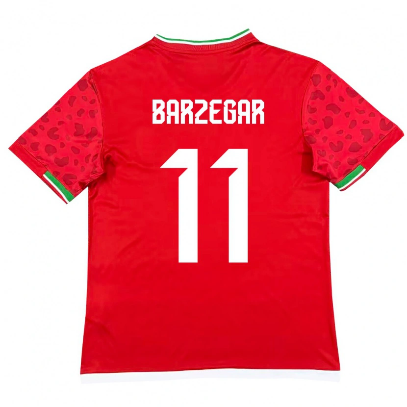 Danxen Pánské Írán Aria Barzegar #11 Červená Bílá Daleko Hráčské Dresy 26-28 Dres