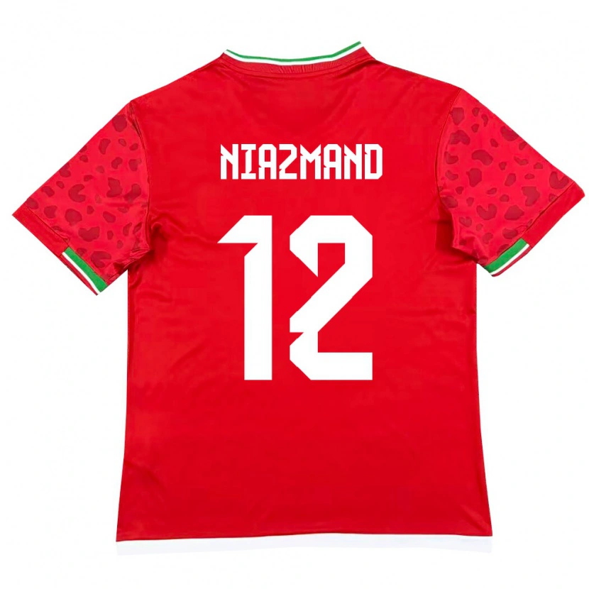 Danxen Pánské Írán Payam Niazmand #12 Červená Bílá Daleko Hráčské Dresy 26-28 Dres