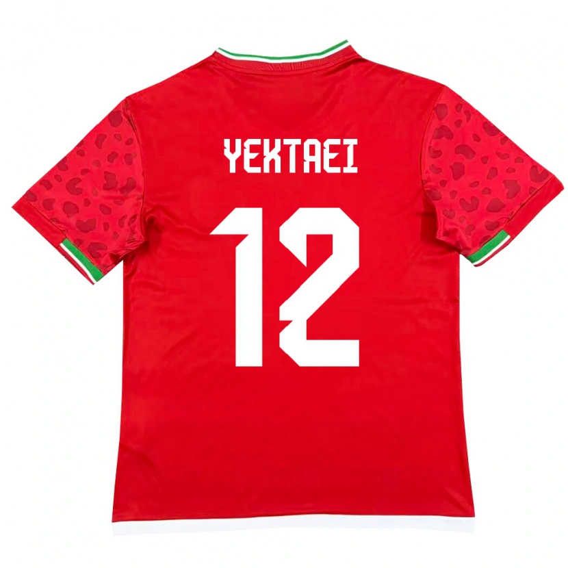 Danxen Pánské Írán Maryam Yektaei #12 Červená Bílá Daleko Hráčské Dresy 26-28 Dres