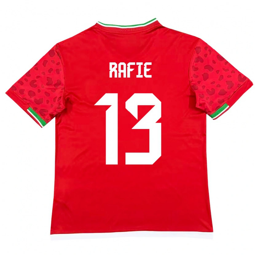 Danxen Pánské Írán Abbas Rafie #13 Červená Bílá Daleko Hráčské Dresy 26-28 Dres