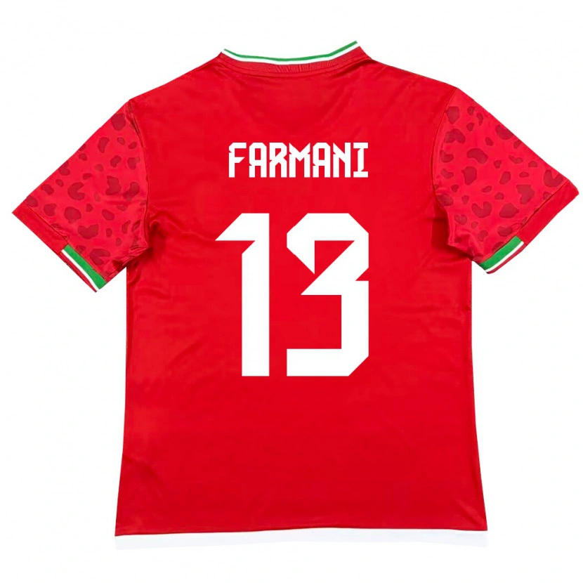 Danxen Pánské Írán Yasaman Farmani #13 Červená Bílá Daleko Hráčské Dresy 26-28 Dres