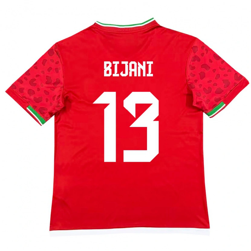 Danxen Pánské Írán Hossein Bijani #13 Červená Bílá Daleko Hráčské Dresy 26-28 Dres