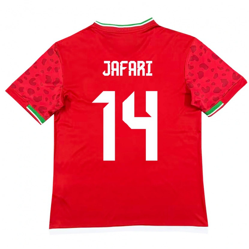 Danxen Pánské Írán Farhan Jafari #14 Červená Bílá Daleko Hráčské Dresy 26-28 Dres
