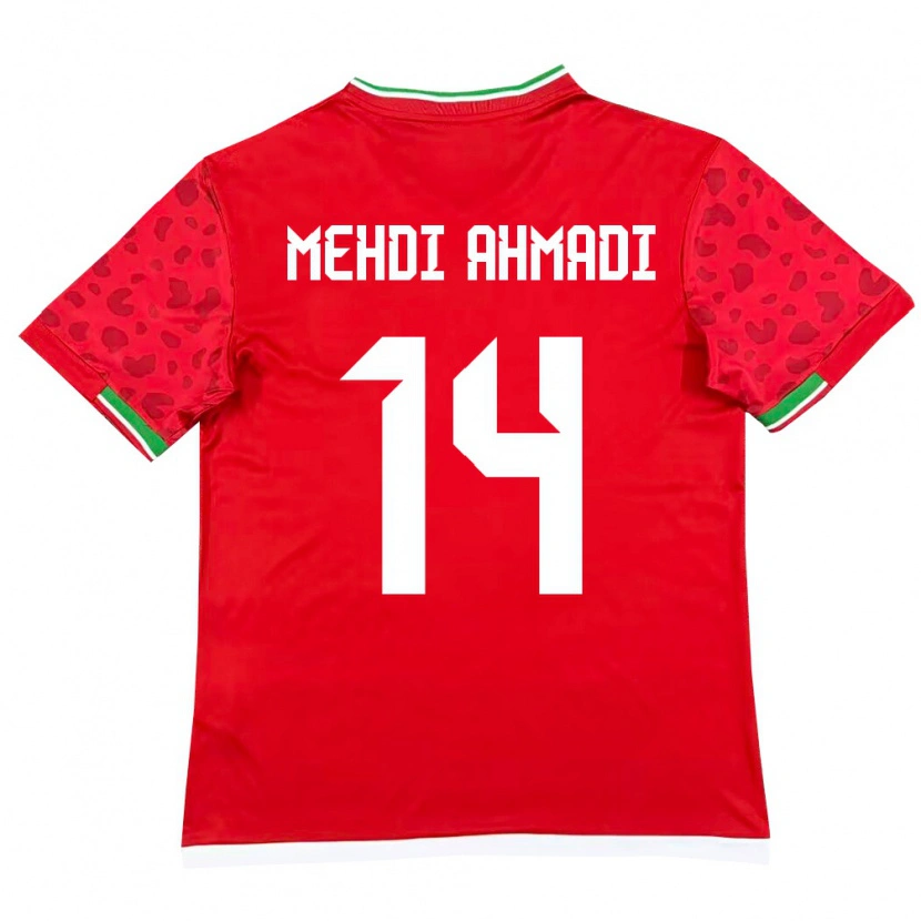 Danxen Pánské Írán Mohammad Mehdi Ahmadi #14 Červená Bílá Daleko Hráčské Dresy 26-28 Dres