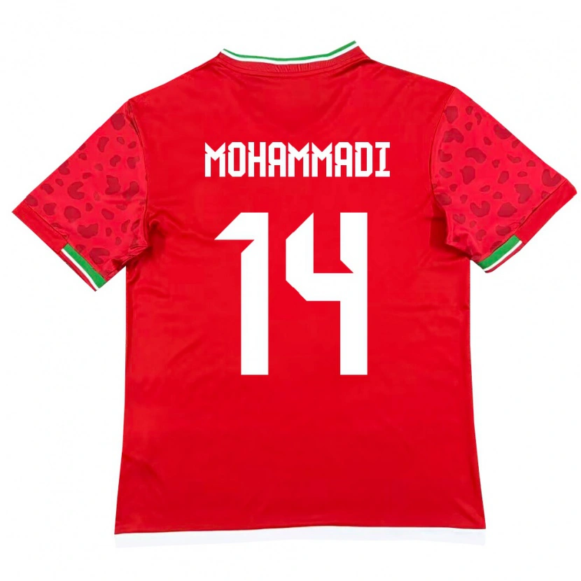 Danxen Pánské Írán Abolfazl Mohammadi #14 Červená Bílá Daleko Hráčské Dresy 26-28 Dres