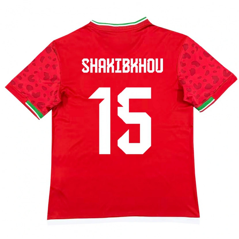 Danxen Pánské Írán Mohammadreza Shakibkhou #15 Červená Bílá Daleko Hráčské Dresy 26-28 Dres