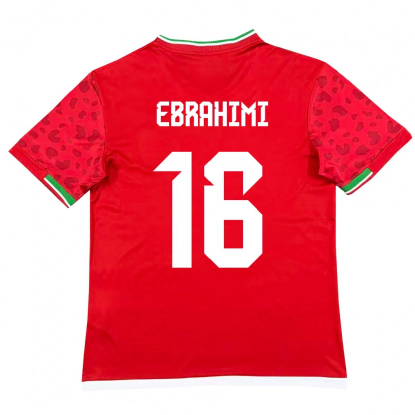 Danxen Pánské Írán Omid Ebrahimi #16 Červená Bílá Daleko Hráčské Dresy 26-28 Dres