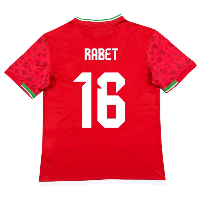 Danxen Pánské Írán Fardin Rabet #16 Červená Bílá Daleko Hráčské Dresy 26-28 Dres