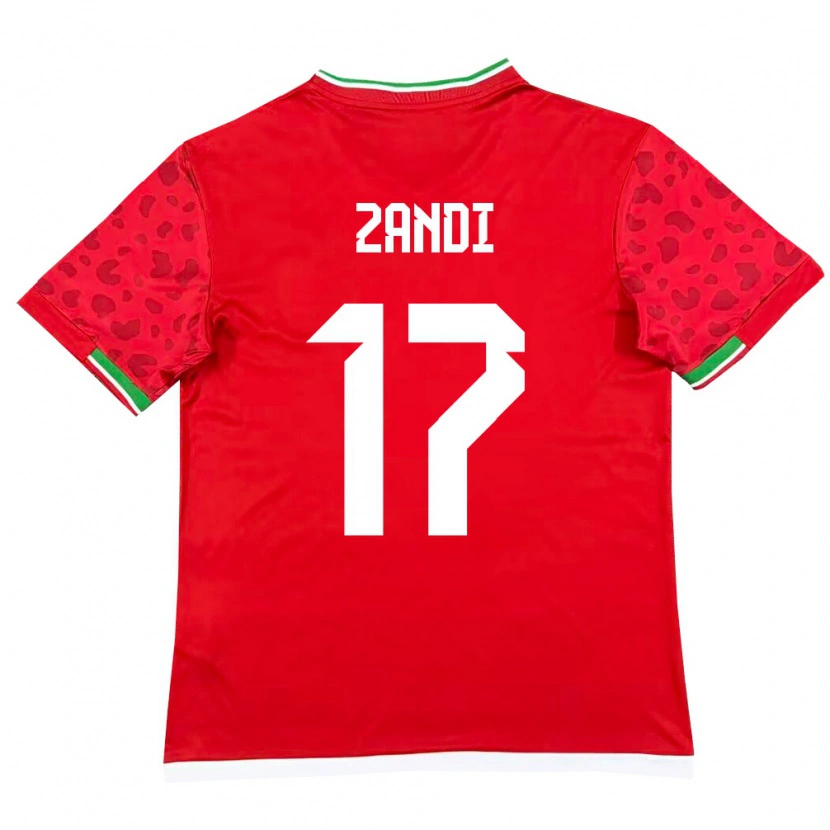 Danxen Pánské Írán Negin Zandi #17 Červená Bílá Daleko Hráčské Dresy 26-28 Dres