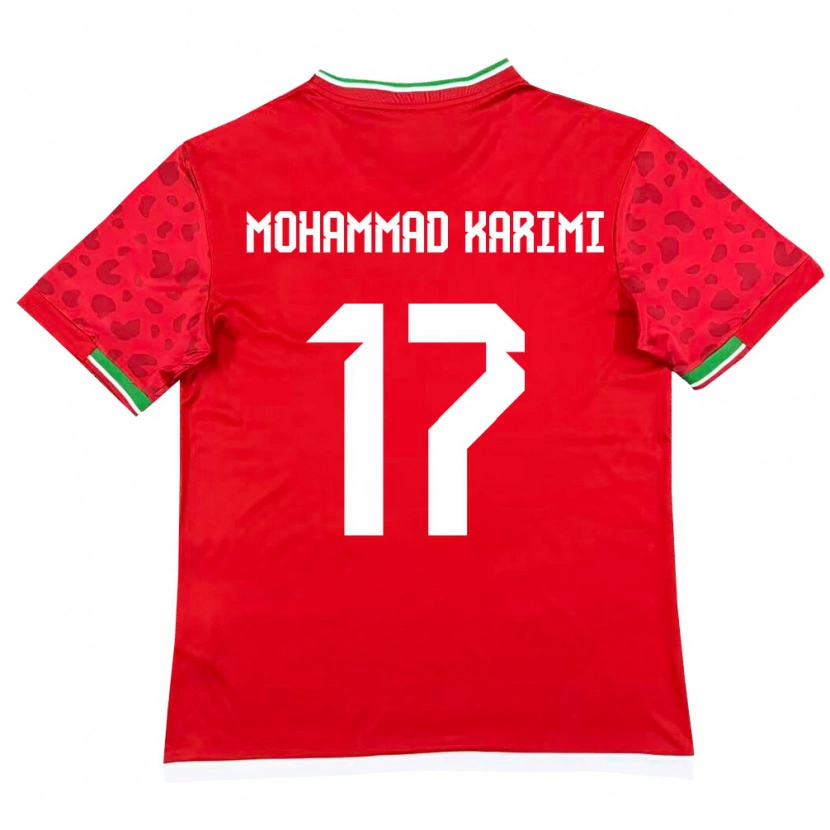 Danxen Pánské Írán Seyed Mohammad Karimi #17 Červená Bílá Daleko Hráčské Dresy 26-28 Dres