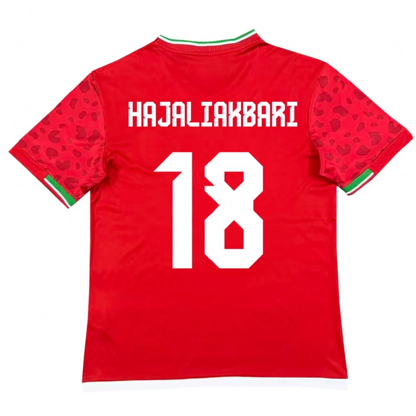 Danxen Pánské Írán Mohammadhossein Hajaliakbari #18 Červená Bílá Daleko Hráčské Dresy 26-28 Dres