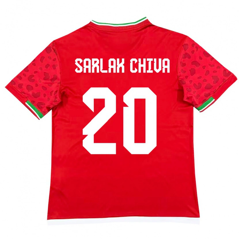 Danxen Pánské Írán Milad Sarlak Chiva #20 Červená Bílá Daleko Hráčské Dresy 26-28 Dres