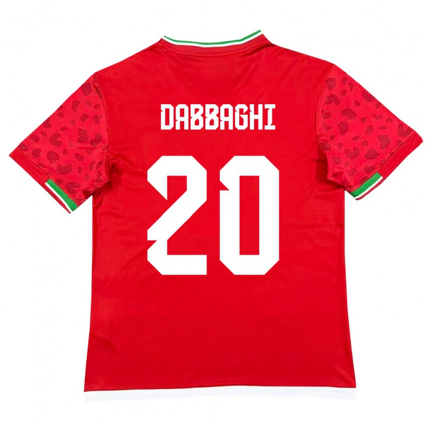 Danxen Pánské Írán Hajar Dabbaghi #20 Červená Bílá Daleko Hráčské Dresy 26-28 Dres
