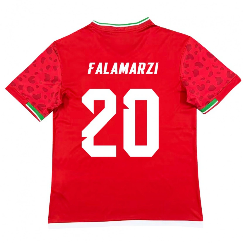 Danxen Pánské Írán Esmaeil Falamarzi #20 Červená Bílá Daleko Hráčské Dresy 26-28 Dres