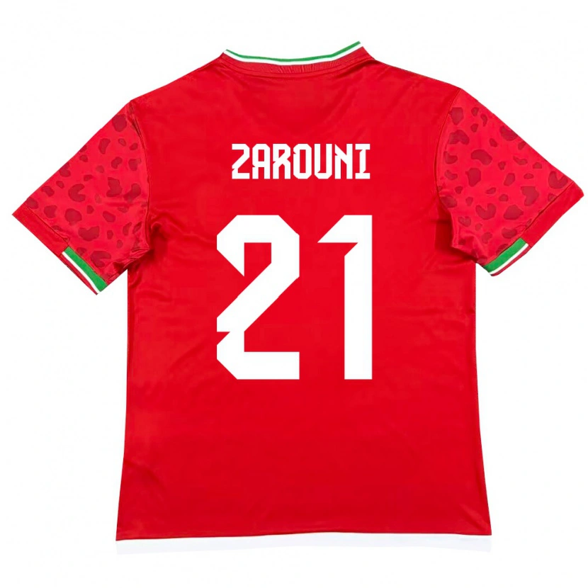 Danxen Pánské Írán Hamidreza Zarouni #21 Červená Bílá Daleko Hráčské Dresy 26-28 Dres