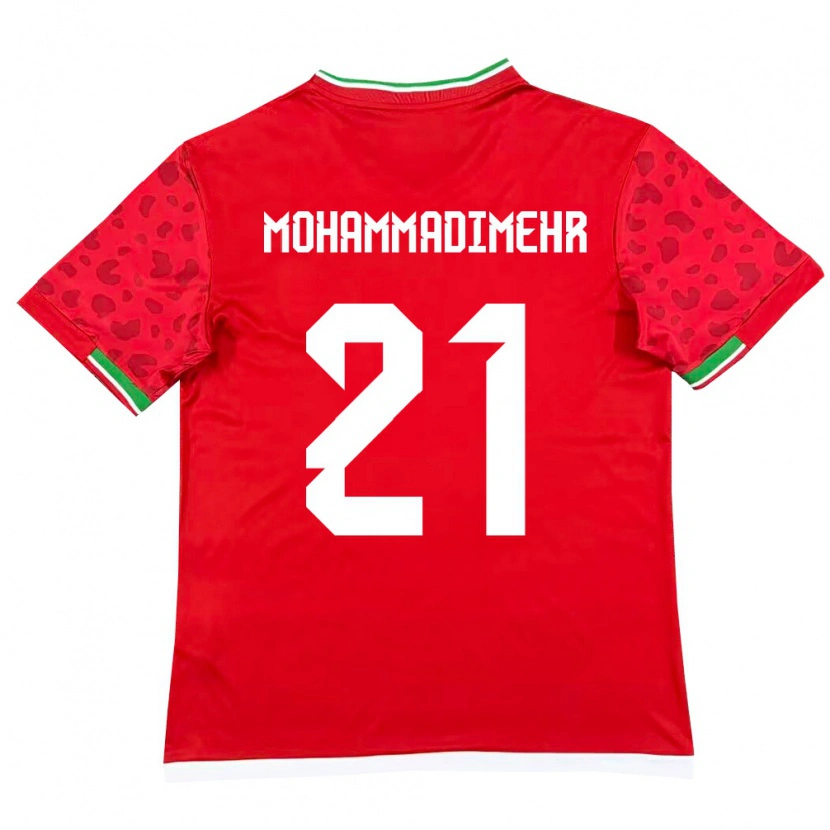 Danxen Pánské Írán Amirtaha Mohammadimehr #21 Červená Bílá Daleko Hráčské Dresy 26-28 Dres