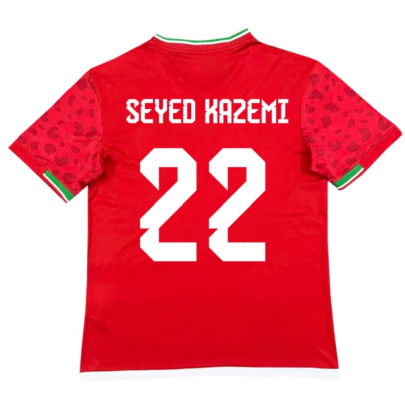 Danxen Pánské Írán Arefeh Seyed Kazemi #22 Červená Bílá Daleko Hráčské Dresy 26-28 Dres