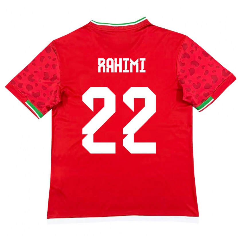 Danxen Pánské Írán Farzad Rahimi #22 Červená Bílá Daleko Hráčské Dresy 26-28 Dres