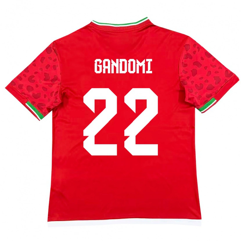 Danxen Pánské Írán Mohammad Gandomi #22 Červená Bílá Daleko Hráčské Dresy 26-28 Dres