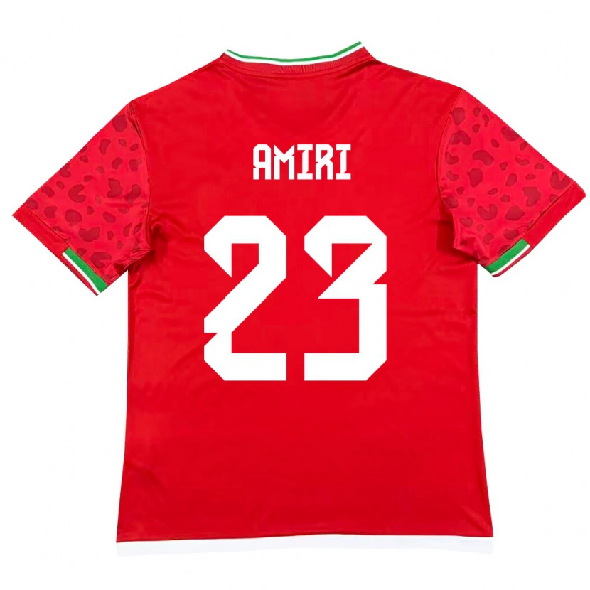 Danxen Pánské Írán Mobin Amiri #23 Červená Bílá Daleko Hráčské Dresy 26-28 Dres
