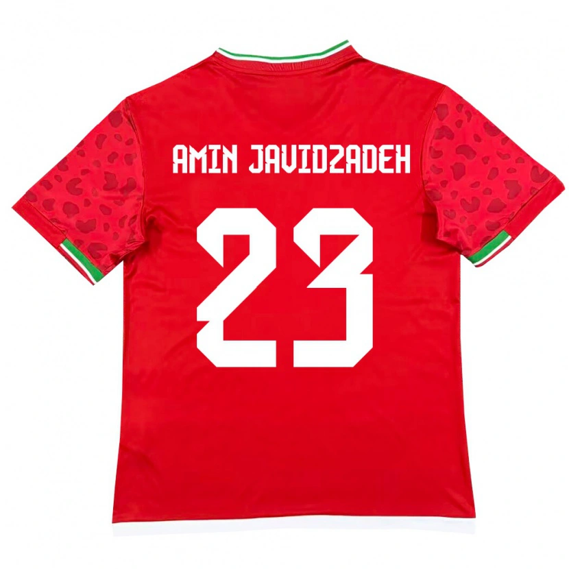 Danxen Pánské Írán Mohammad Amin Javidzadeh #23 Červená Bílá Daleko Hráčské Dresy 26-28 Dres