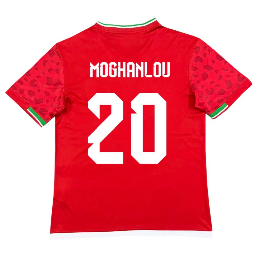 Danxen Pánské Írán Shahriar Moghanlou #20 Červená Bílá Daleko Hráčské Dresy 26-28 Dres