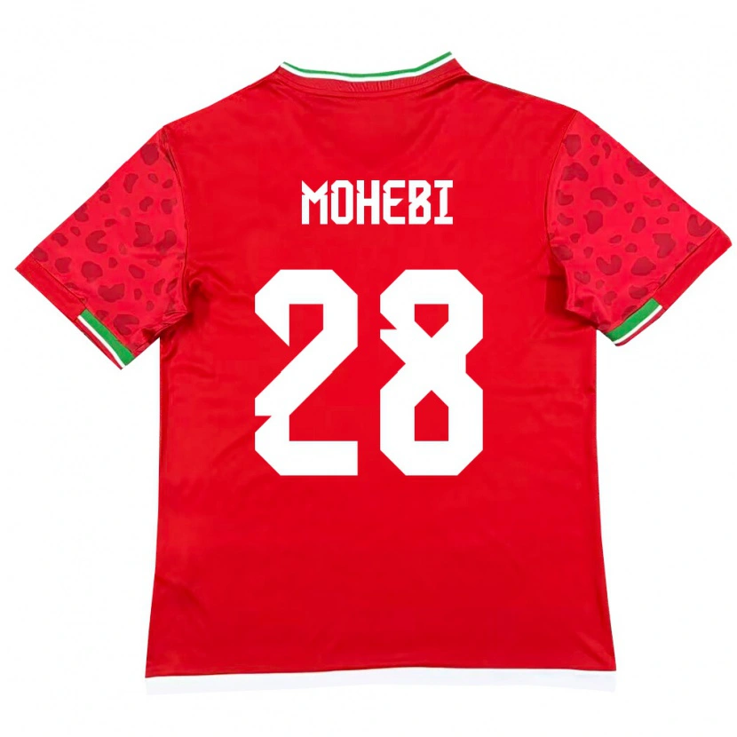 Danxen Pánské Írán Mohammadmehdi Mohebi #28 Červená Bílá Daleko Hráčské Dresy 26-28 Dres