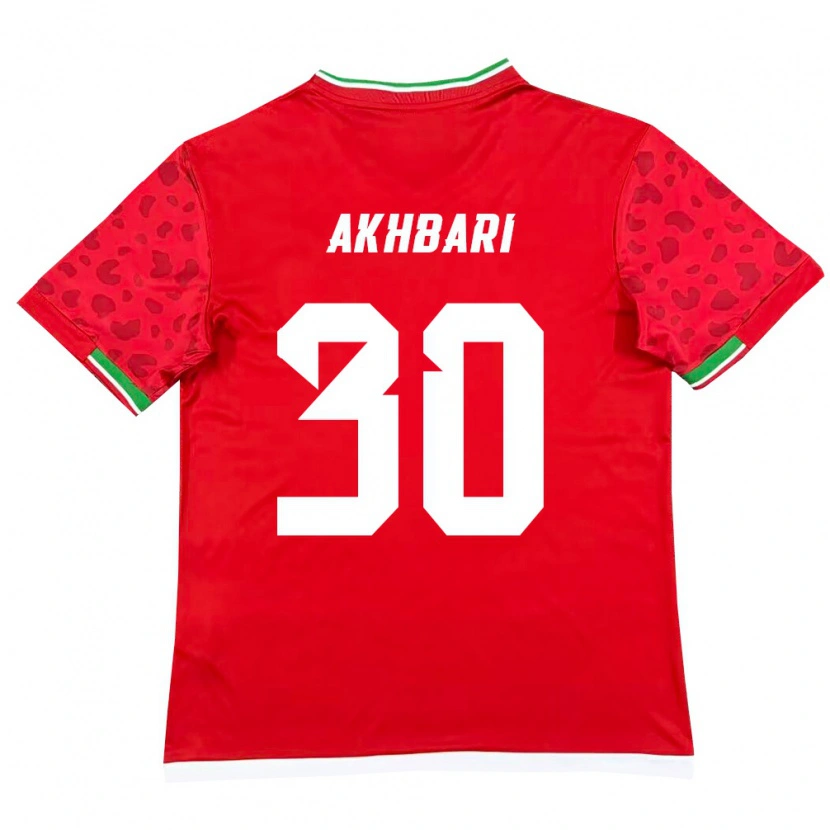 Danxen Pánské Írán Mohammadreza Akhbari #30 Červená Bílá Daleko Hráčské Dresy 26-28 Dres