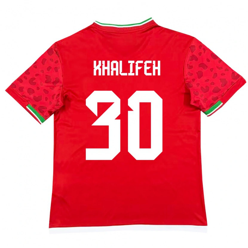 Danxen Pánské Írán Mohammad Khalifeh #30 Červená Bílá Daleko Hráčské Dresy 26-28 Dres