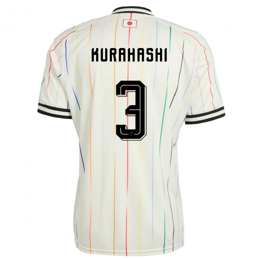 Danxen Pánské Japonsko Koki Kurahashi #3 Bílá Černá Daleko Hráčské Dresy 26-28 Dres