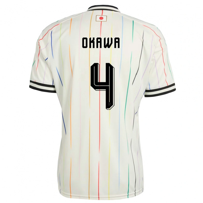 Danxen Pánské Japonsko Yugo Okawa #4 Bílá Černá Daleko Hráčské Dresy 26-28 Dres