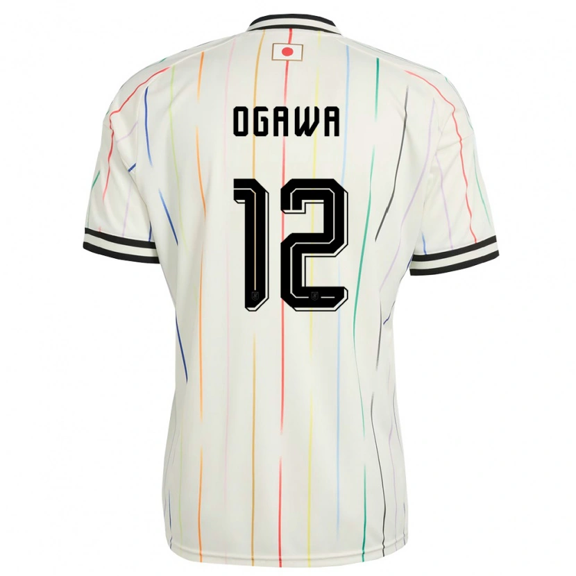 Danxen Pánské Japonsko Hikaru Ogawa #12 Bílá Černá Daleko Hráčské Dresy 26-28 Dres