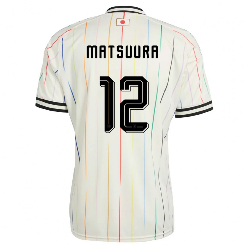 Danxen Pánské Japonsko Hiroto Matsuura #12 Bílá Černá Daleko Hráčské Dresy 26-28 Dres