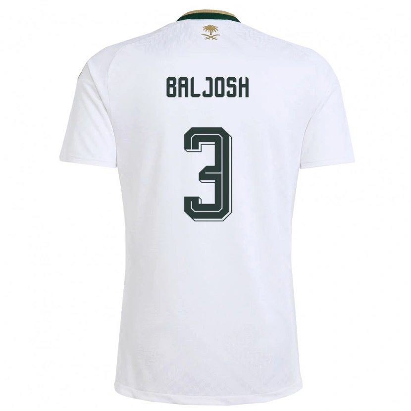 Danxen Pánské Saúdská Arábie Turki Baljosh #3 Bílá Zelená Zlatá Daleko Hráčské Dresy 26-28 Dres