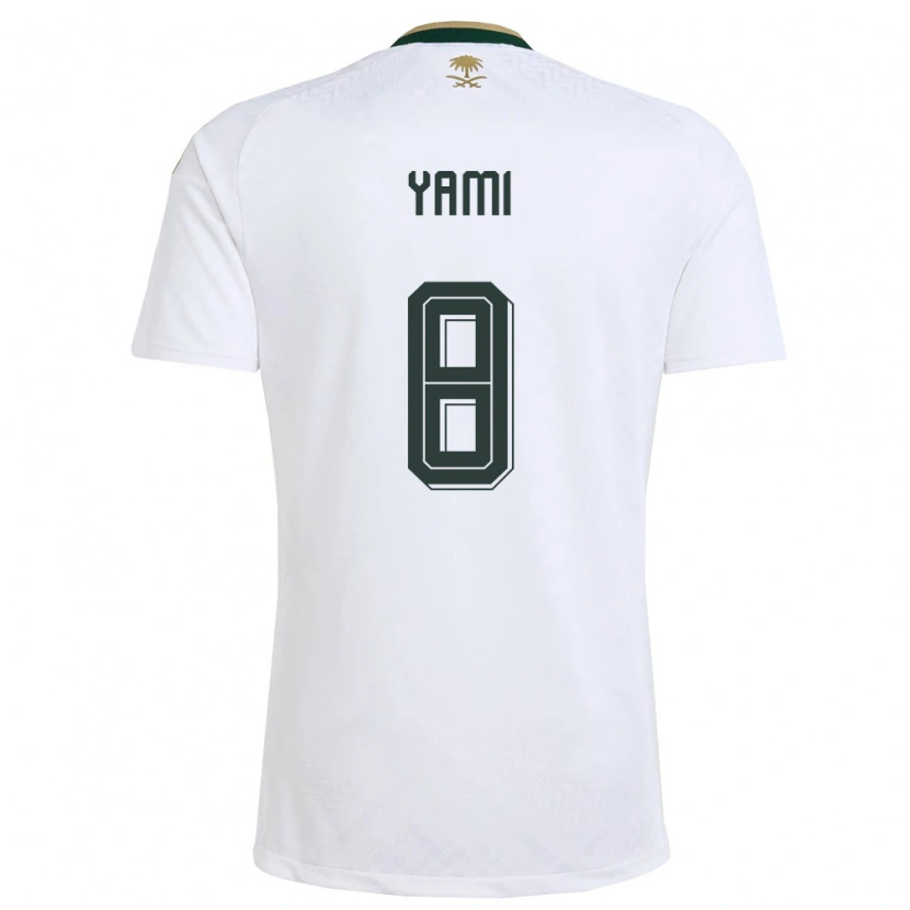 Danxen Pánské Saúdská Arábie Riyadh Yami #8 Bílá Zelená Zlatá Daleko Hráčské Dresy 26-28 Dres