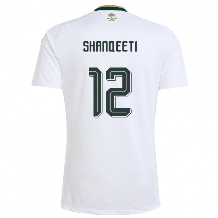 Danxen Pánské Saúdská Arábie Muhannad Shanqeeti #12 Bílá Zelená Zlatá Daleko Hráčské Dresy 26-28 Dres