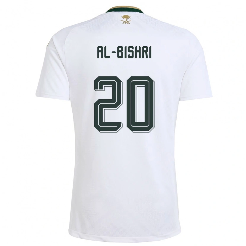 Danxen Pánské Saúdská Arábie Nawaf Al-Bishri #20 Bílá Zelená Zlatá Daleko Hráčské Dresy 26-28 Dres