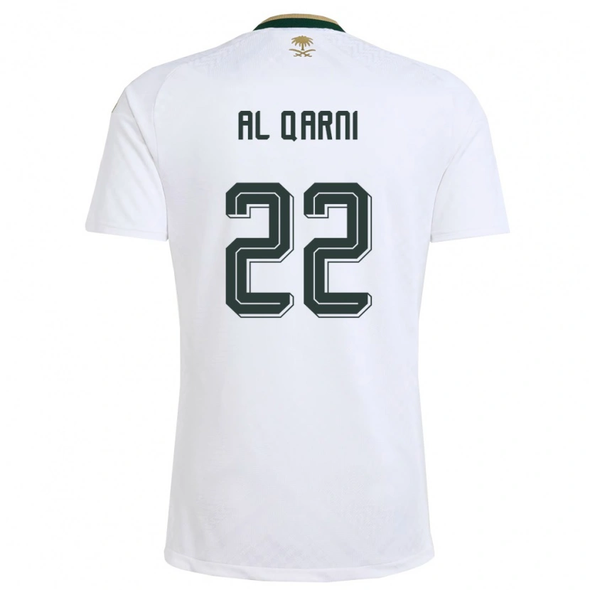 Danxen Pánské Saúdská Arábie Fawaz Al Qarni #22 Bílá Zelená Zlatá Daleko Hráčské Dresy 26-28 Dres