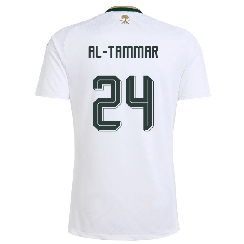 Danxen Pánské Saúdská Arábie Abdulaziz Al-Tammar #24 Bílá Zelená Zlatá Daleko Hráčské Dresy 26-28 Dres