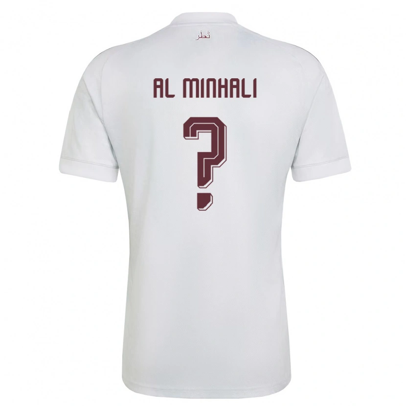 Danxen Pánské Katar Ahmad Al Minhali #0 Bílá Vínová Daleko Hráčské Dresy 26-28 Dres