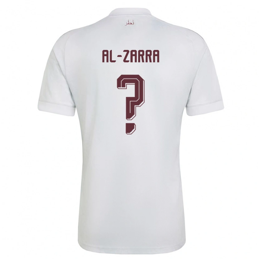 Danxen Pánské Katar Jassim Al-Zarra #0 Bílá Vínová Daleko Hráčské Dresy 26-28 Dres