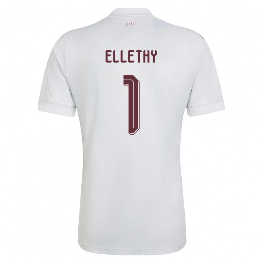 Danxen Pánské Katar Shehab Ellethy #1 Bílá Vínová Daleko Hráčské Dresy 26-28 Dres