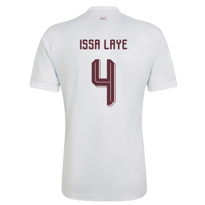 Danxen Pánské Katar Issa Laye #4 Bílá Vínová Daleko Hráčské Dresy 26-28 Dres