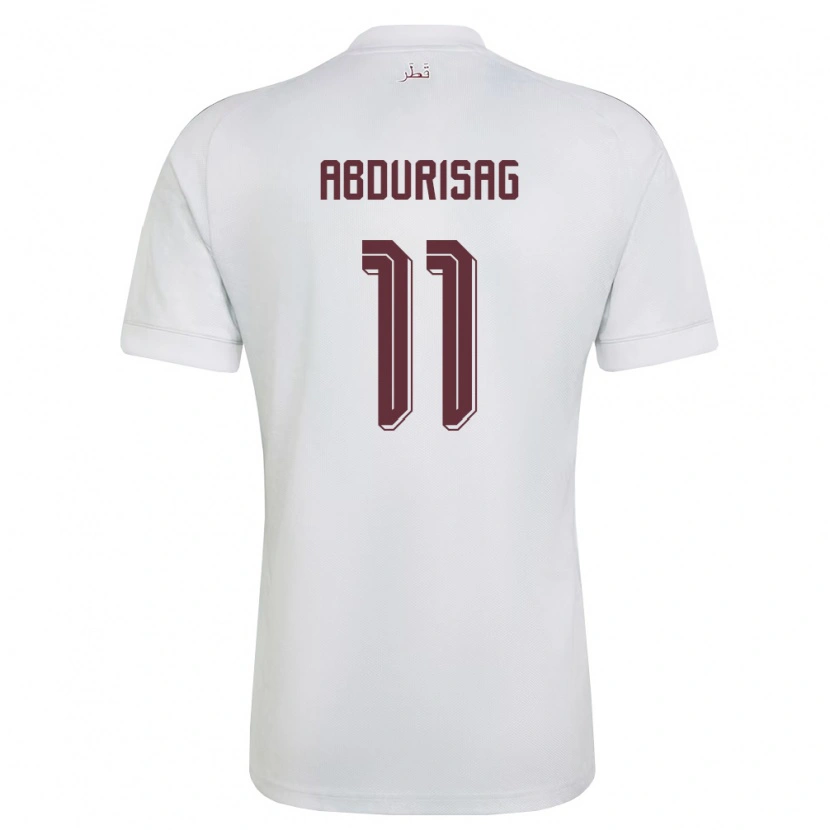 Danxen Pánské Katar Yusuf Abdurisag #11 Bílá Vínová Daleko Hráčské Dresy 26-28 Dres