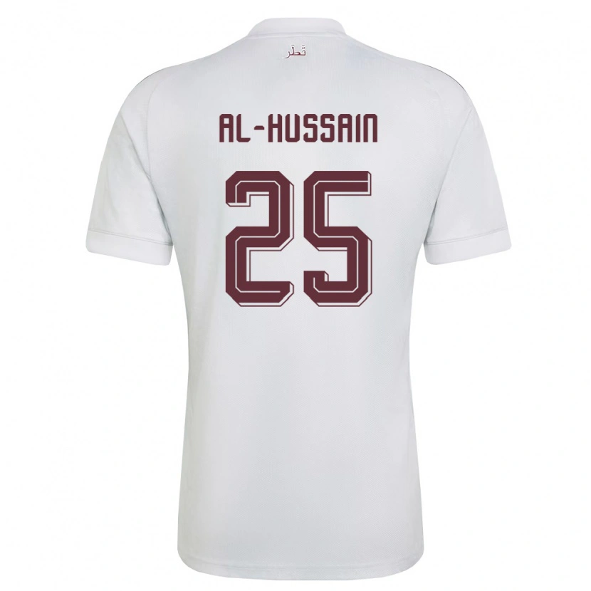 Danxen Pánské Katar Al-Hashmi Al-Hussain #25 Bílá Vínová Daleko Hráčské Dresy 26-28 Dres